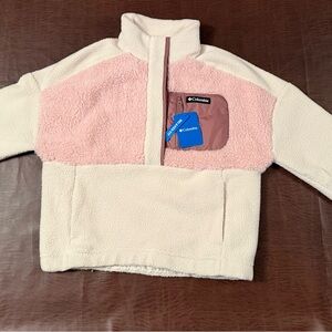 Columbia Pink and Cream Sherpa Jacket